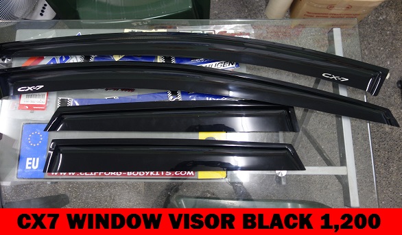 CX7 WINDOW VISOR BLACK 