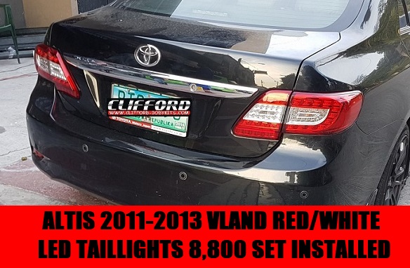 VLAND RED / WHITE LED TAILLIGHTS ALTIS 2011-2013 