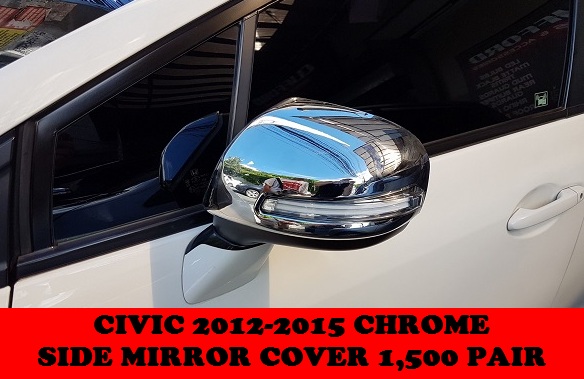 CHROME SIDE MIRROR COVER CIVIC 2012-2015