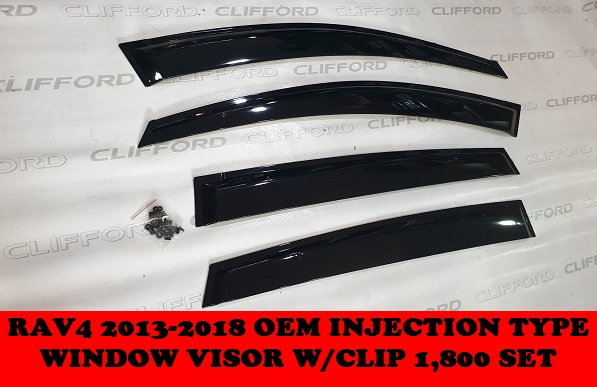 OEM INJECTION TYPE WINDOW VISOR RAV4 2013-2018