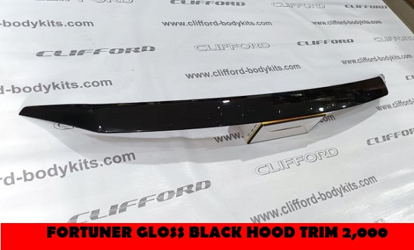 GLOSS BLACK HOOD TRIM FORTUNER